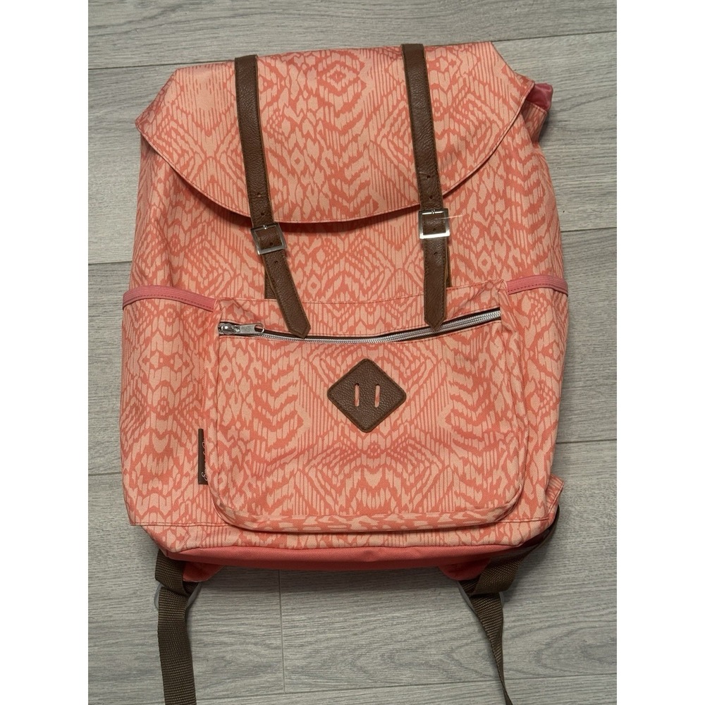 Emma And Chloe Aztec Geo Pattern Coral Backpack